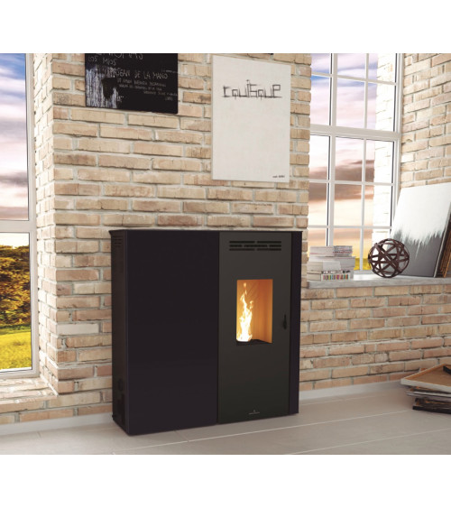 Estufa de pellet Lupe Negra de 9 kW