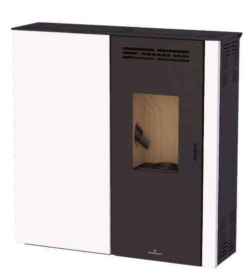 Pelletkachel slim 13 kW VERNON zwart glas Europese productie in onze online shop