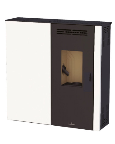 Poêle à pellet/granulés canalisable slim 13 kW verre noir VERNON fabrication européenne sur notre boutique en ligne