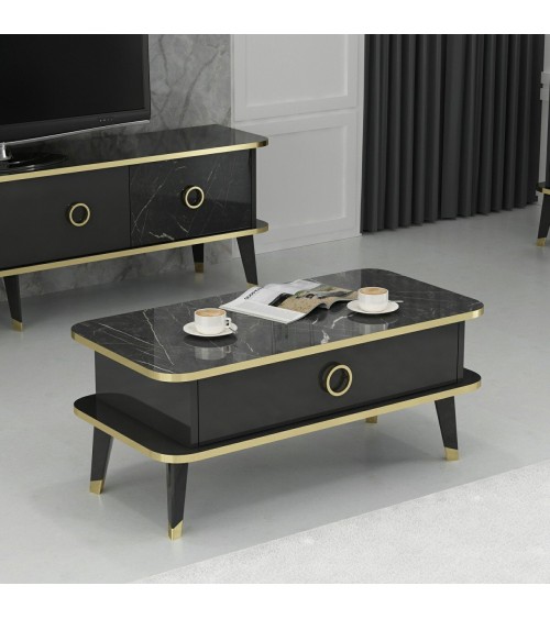 Salon complet Bien marbre noir