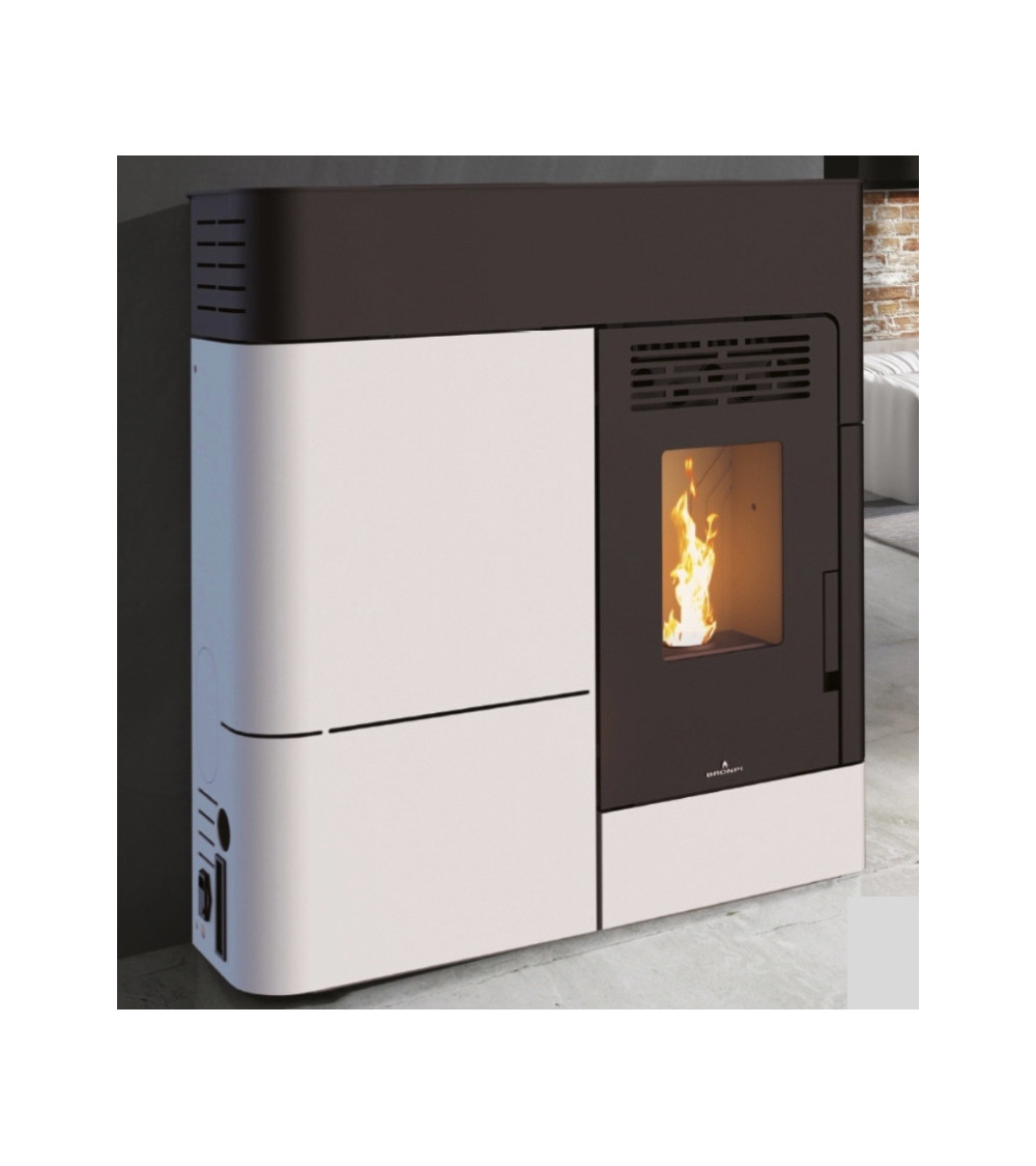 copy of Salamandra a pellets slim 13 kW vidro preto VERNON