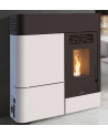 Stufa a pellet Clara 11kW nera e bianca