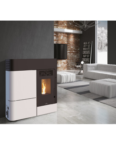 copy of Pellettikamiina slim 13 kW musta lasi VERNON