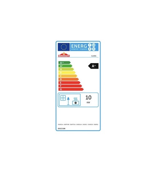 Stufa a pellet Clara 11kW nera e bianca