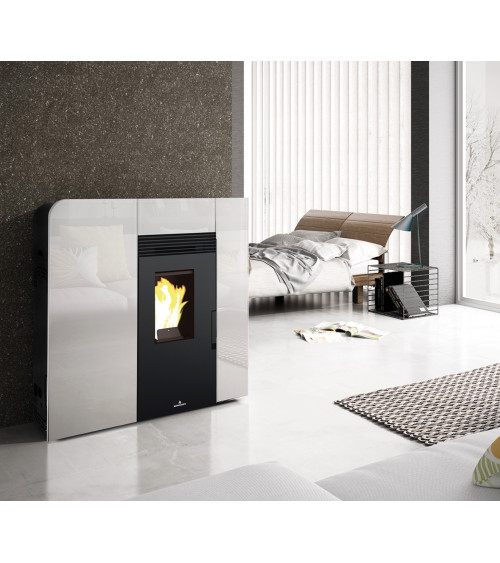 copy of Pelletkachel slim 13 kW zwart glas VERNON