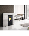 copy of Poêle à pellet canalisable slim 13 kW verre noir VERNON
