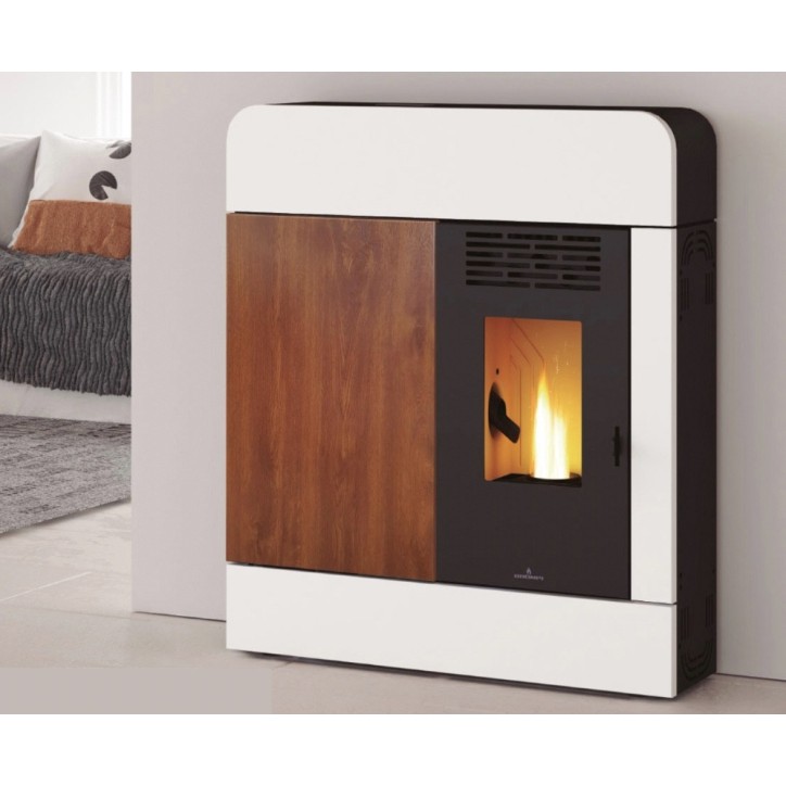 copy of Poêle à pellet canalisable slim 13 kW verre noir VERNON