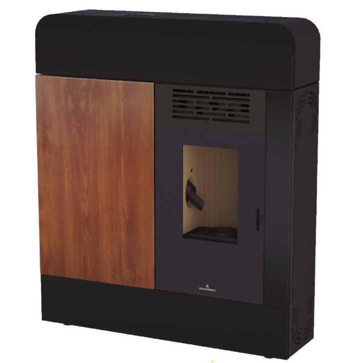 Estufa de pellets Dora 11kW en negro brillante