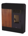 Stufa a pellet 11kW Dora nero lucido