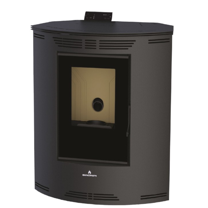 copy of Pellettikamiina slim 13 kW musta lasi VERNON