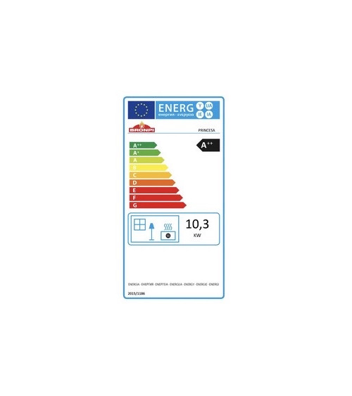 Poêle à pellet Princesa Noir BRONPI 11,7kW