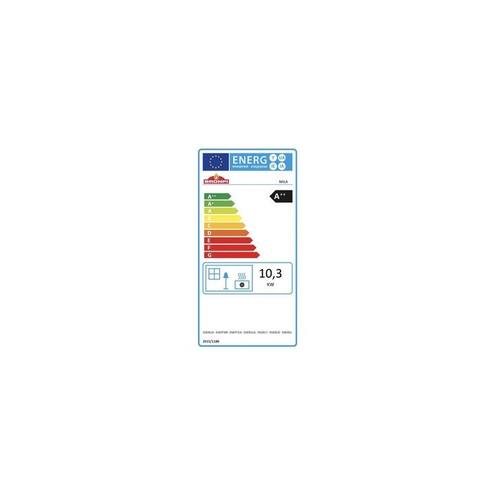 Estufa de pellets Mila negra de 11,7 kW