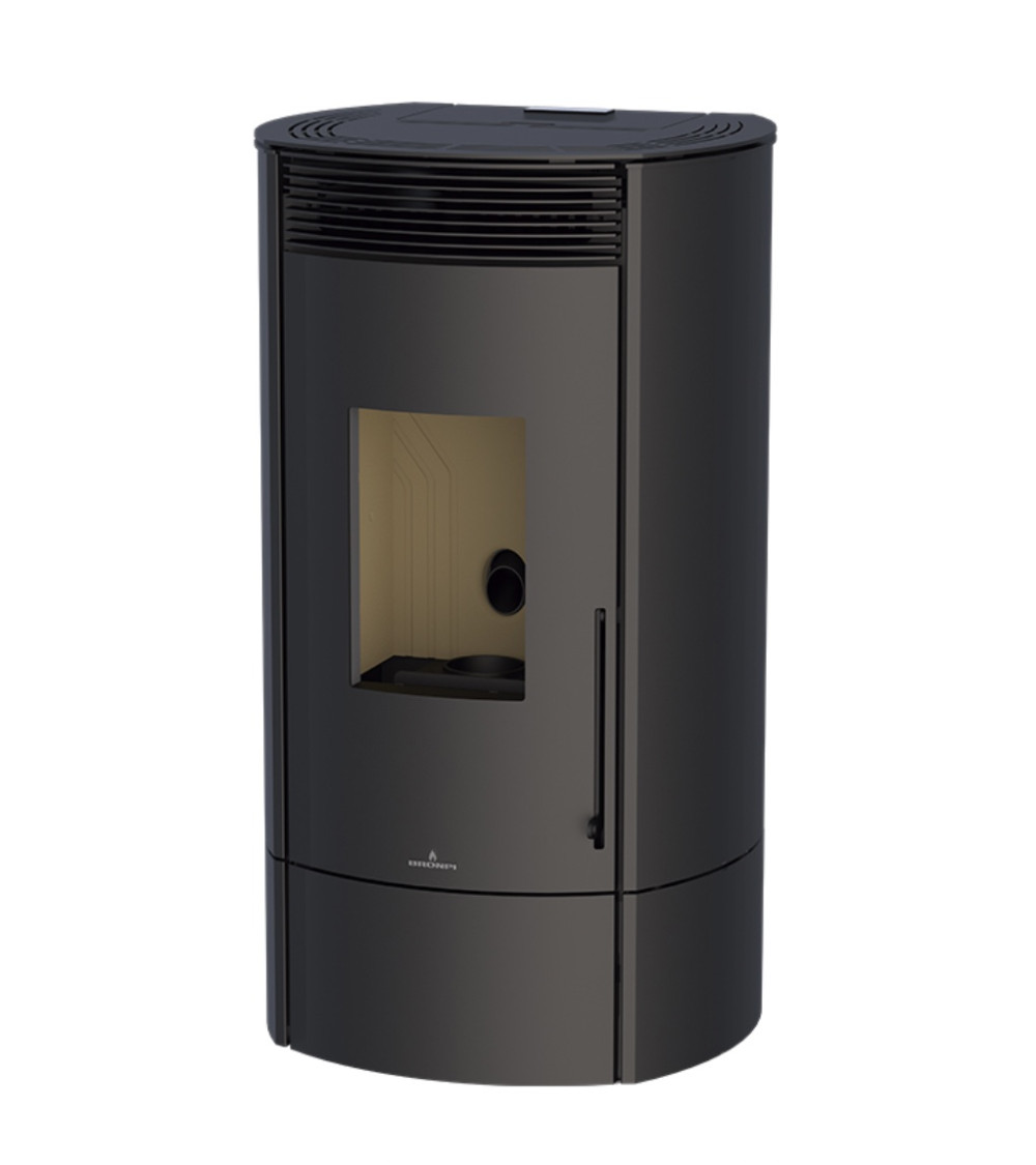 Pelletkachel slim 13 kW VERNON zwart glas Europese productie in onze online shop Pelletkachel slim 13 kW VERNON zwart glas Europese productie in onze online shop