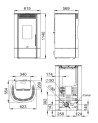 copy of Pellettikamiina slim 13 kW musta lasi VERNON