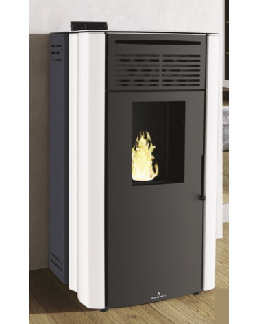 Pelletkachel slim 13 kW VERNON zwart glas Europese productie in onze online shop