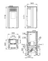 copy of Salamandra a pellets slim 13 kW vidro preto VERNON