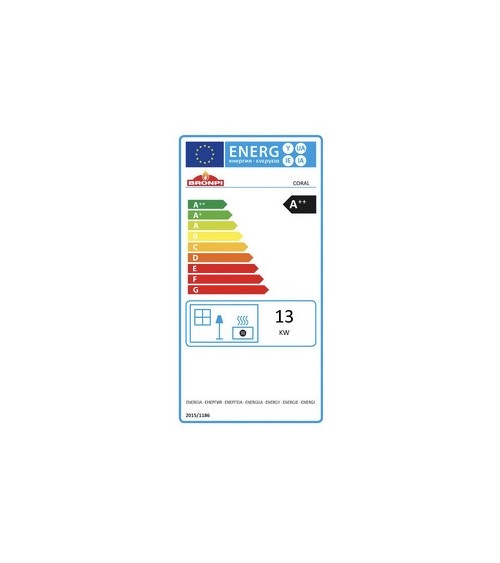 Stufa a pellet Coral 15kW color argento