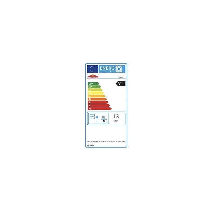 Stufa a pellet Coral 15kW color argento