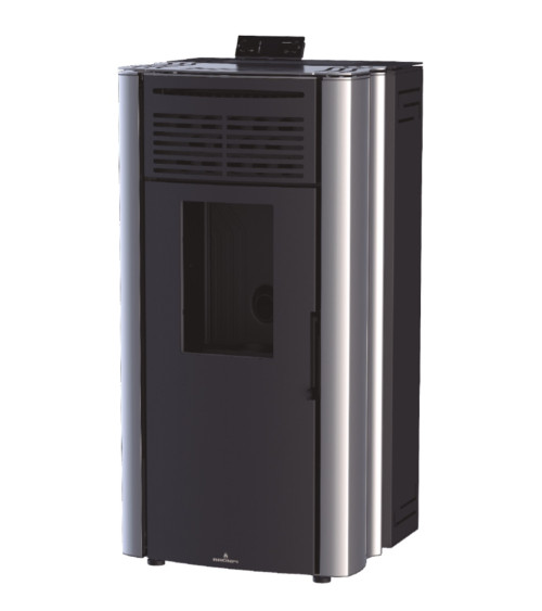 Pelletkachel slim 13 kW VERNON zwart glas Europese productie in onze online shop