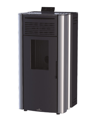 Pelletkachel slim 13 kW VERNON zwart glas Europese productie in onze online shop