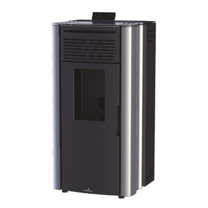 Stufa a pellet Coral 15kW color argento