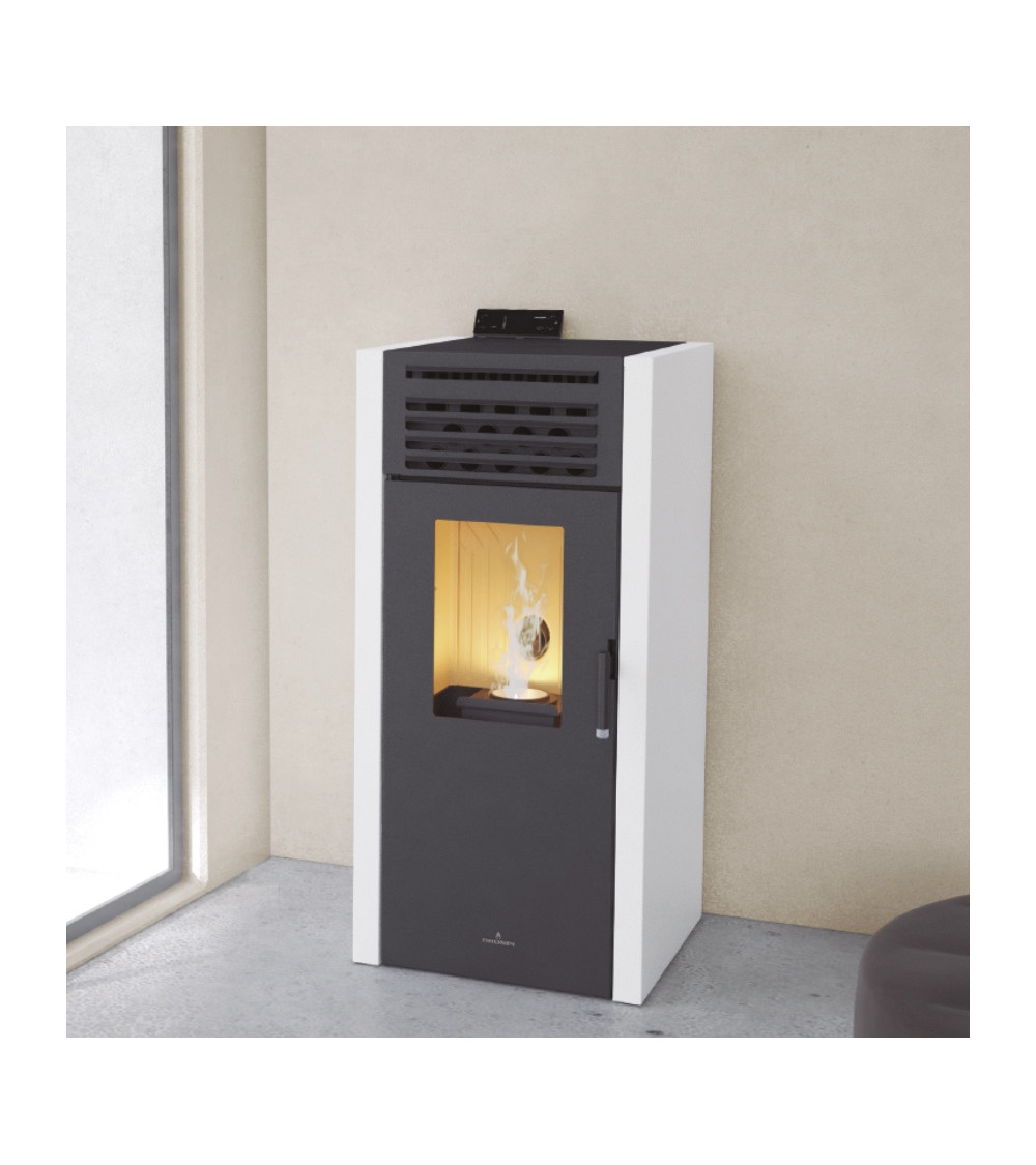 copy of Pelletkachel slim 13 kW zwart glas VERNON