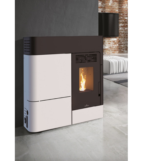 Pelletkachel slim 13 kW VERNON zwart glas Europese productie in onze online shop