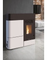 copy of Poêle à pellet canalisable slim 13 kW verre noir VERNON