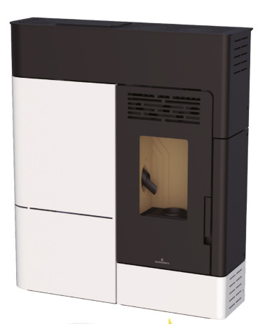 Poêle à pellet BRONPI 10,8kW - Clara noir et blanc