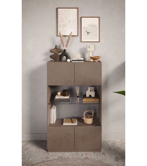 Vitrine FANTASY Bronze/chêne Mercure 105 x 170 cm