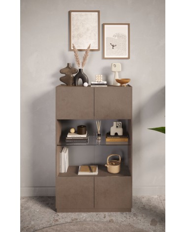 Vitrine FANTASY Bronze/chêne Mercure 105 x 170 cm