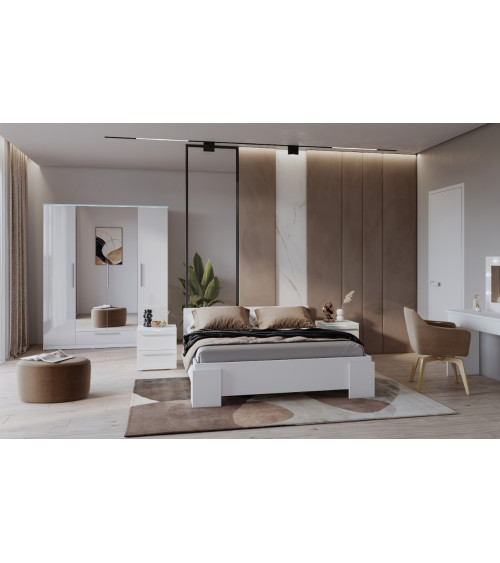Chambre complète INDIA Blanche 160x200 cm