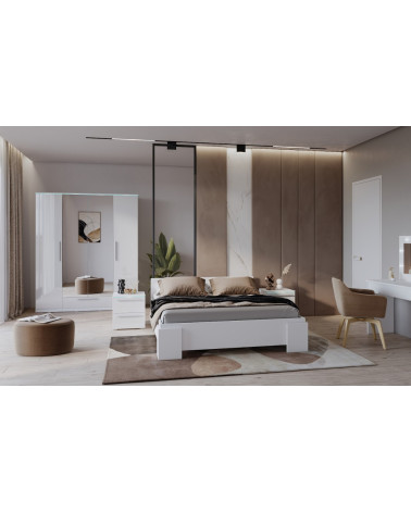Chambre complète INDIA Blanche 160x200 cm