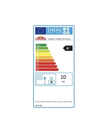 Poêle mixte bois/granulés noir 10 kW