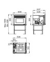 Insertable de pellets Tavira 7kW con carga superior