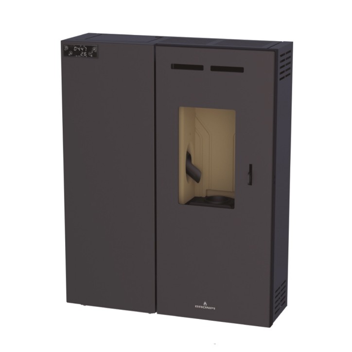 Estufa de pellets Slim Minerva Negra 6,7 kW