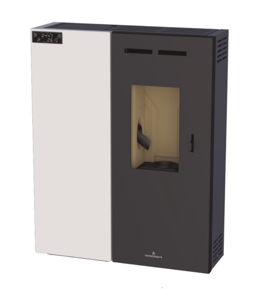 Pellettiliesi slim 13 kW VERNON musta lasi eurooppalainen valmistus verkkokaupassamme
