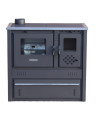 Cuisinière à bois PANONIA anthracite gauche