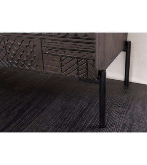 Buffet Tribal 180 cm in legno di mango scuro