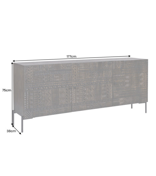 Buffet EVAD   gris -buffet design