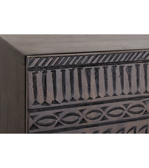Aparador TRIBAL 120 cm en madera de mango tallada