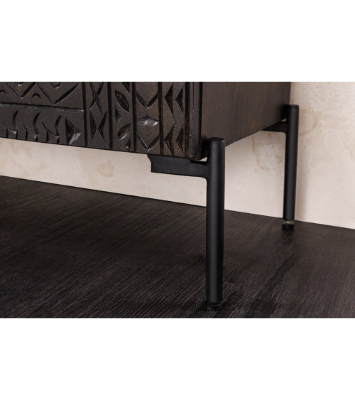 Buffet TRIBAL 120 cm in legno di mango intagliato