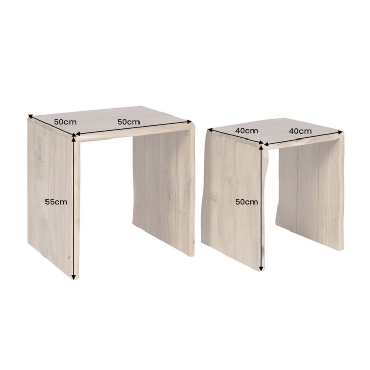 Table basse MAMMUT 55 cm - Bois d'acacia massif