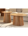 Set de 2 tables basses VALHALLA en bois d’acacia naturel