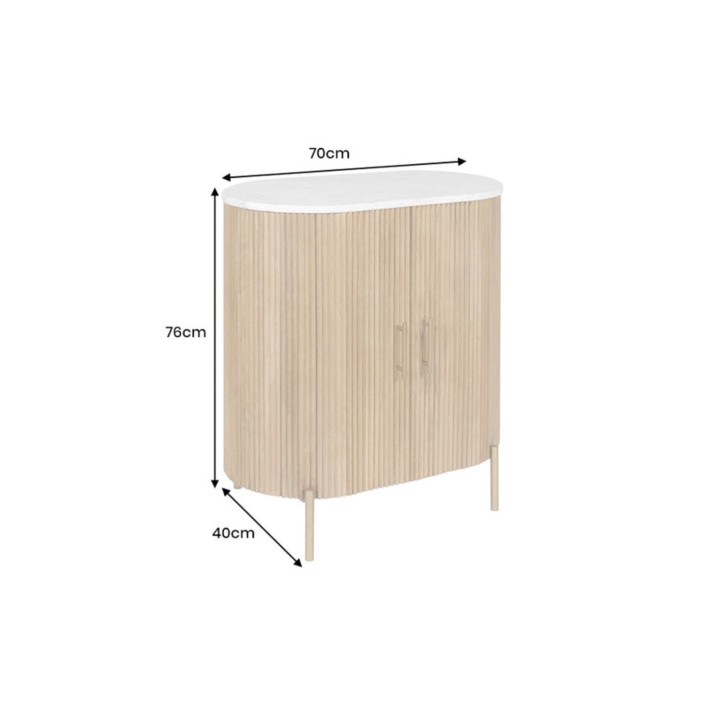 Consola CHIC 70 cm en madera de mango natural