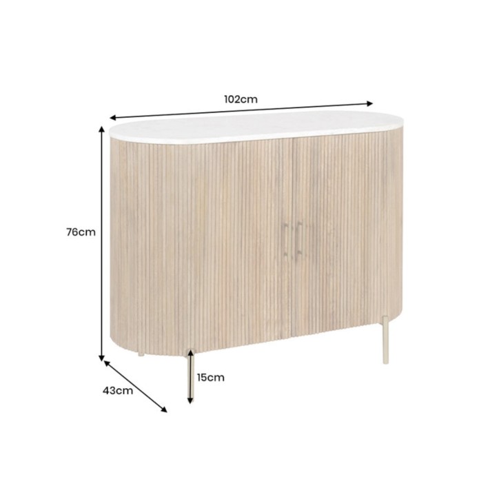 Buffet CHIC 105 cm in legno di mango naturale