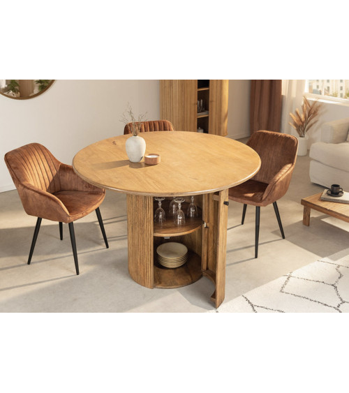 Tavolo da pranzo rotondo TRES CHIC Ø120 cm