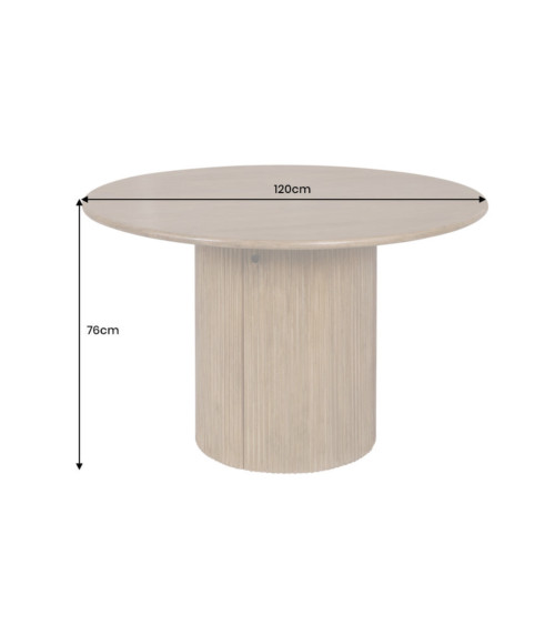Mesa de comedor redonda TRES CHIC Ø120 cm