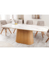 Mesa de comedor UNIQUE 200 cm roble claro chapado