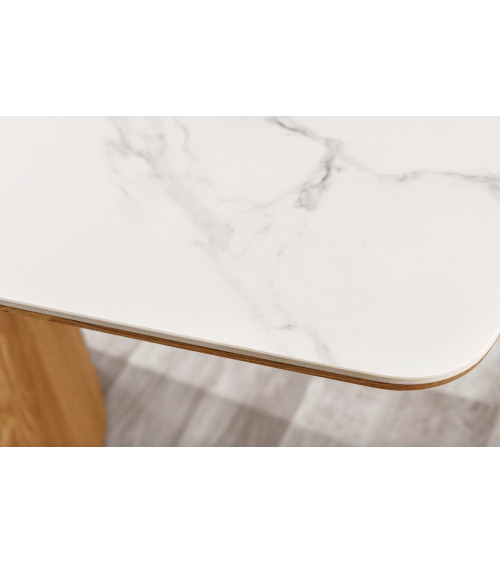 Tavolo da pranzo UNIQUE 200 cm rovere chiaro impiallacciato